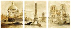 PX5162 Картина по номерам Paintboy "Париж" (триптих)