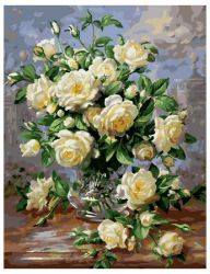 G 439 Картина по номерам PAINTBOY "Белые розы"
