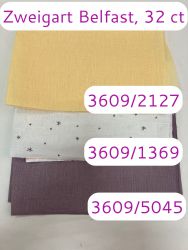 Набор тканей равномерного плетения Belfast Zweigart, 50х35 3шт. (цвета 1369, 2127, 5045) БЕЛ2