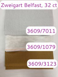 Набор тканей равномерного плетения Belfast Zweigart, 50х35 3шт. (цвета 7011, 3123, 1079) БЕЛ1