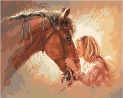 GX 24269 Картина по номерам PAINTBOY "Любовь к лошадям"