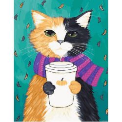 GX26995 Картина по номерам Paintboy "Котик в шарфе"
