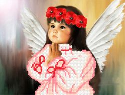 БСА4-005 Алмазная мозаика ТМ Наследие "Девочка ангелочек"