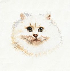 1045A Набор для вышивания Thea Gouverneur "Белый персидский кот"