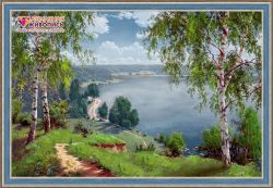 АЖ-1499 Картина стразами Алмазная живопись "Безбрежная река"
