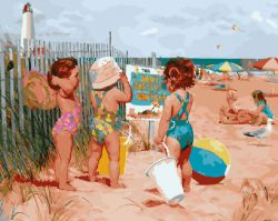 GX21327 Картина по номерам Paintboy "Детки на пляже"