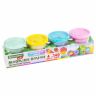 Пластилин-тесто для лепки BRAUBERG KIDS, 4 цвета, 560 г, пастельные цвета, крышки-штампики, 106717