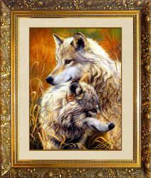 F-182 Алмазная мозаика Милато "Волчья пара"