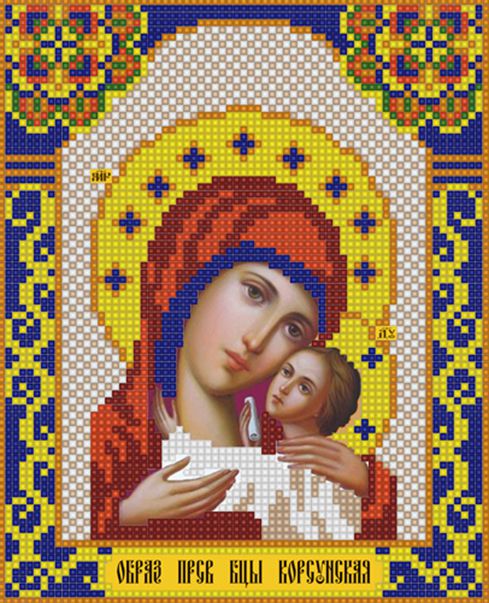 ИМА4-026 Алмазная мозаика ТМ НАСЛЕДИЕ "Пресвятая Богородица Корсунская"