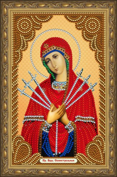 Картина стразами Color Kit "Пресвятая Богородица Семистрельная" IK005