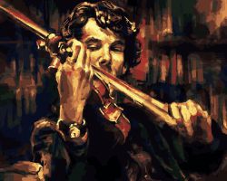 GX4760 Картина по номерам Paintboy "Скрипка Шерлока Холмса"