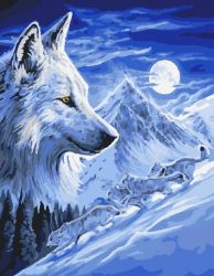 GX8532 Картина по номерам Paintboy "Одинокий волк"