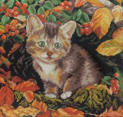 М271 Набор для вышивания РТО "Осенний котенок"
