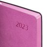 Ежедневник датированный 2023 А5 138x213 мм BRAUBERG "Stylish", под кожу, розовый, 114069