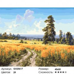 GX25617 Картина по номерам Paintboy "Дорога в поле"