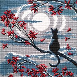М-006 Алмазная мозаика Овен "Лунный кот"
