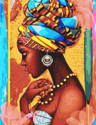 PK 35018 Картина по номерам Paintboy "Африканская девушка"