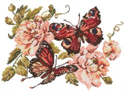 42-06 «Пионы и бабочки» (Чудесная игла)