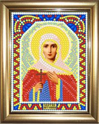 ИМРА5-039 Алмазная мозаика ТМ НАСЛЕДИЕ с рамкой "Святая Антонина"