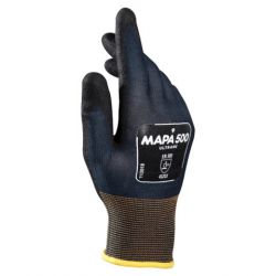 Перчатки текстильные MAPA Ultrane 500, нитриловое покрытие (облив), маслостойкие, размер 9 (L), черные