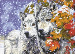 БСА2-004 Алмазная мозаика Наследие "Волчья пара у клена"