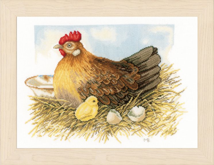 PN-0165381 Набор для вышивания LANARTE "Mother hen"