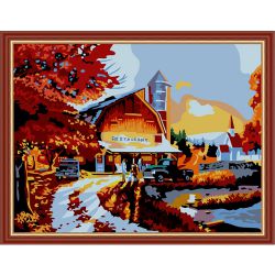 Картина по номерам Mengley "Осень в деревне" MG220
