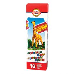 Пластилин классический KOH-I-NOOR "Жираф", 10 цветов, 200 г, картонная упаковка, 013150400000RU