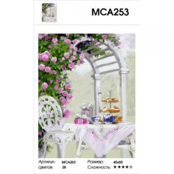 МСА253 Картина по номерам PAINTBOY "Столик у цветочной арки"