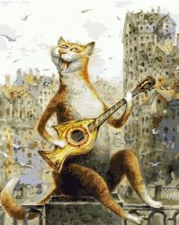 VA-0316 Картина по номерам Paintboy "Питерские коты. Серенада" 