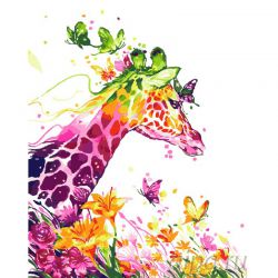 GX24214 Картина по номерам Paintboy "Жираф и бабочки"