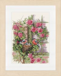 PN-0008020 Набор для вышивания LANARTE "Nesting Birds In Rambler Rose"