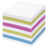 Блок для записей STAFF непроклеенный, куб 8х8х8 см, цветной, чередование с белым, 111982