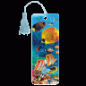 Закладка для книг 3D, BRAUBERG, объемная, "Экзотические рыбки", с декоративным шнурком-завязкой, 125779